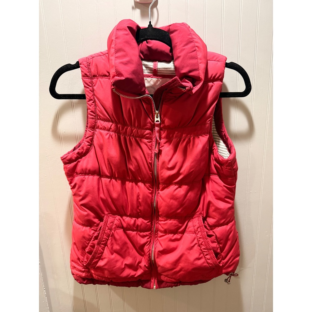 American Eagle Outfitters Womens Puffer Vest Quilted Zip Up SmStriped Lining